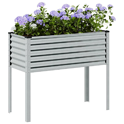 vidaXL Jardinière 100x41x90 cm acier inoxydable