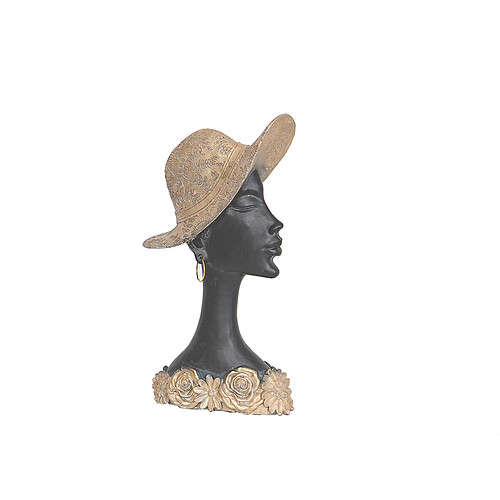 Buste Romimex Marron Résine Femme Chapeau 15 x 28 x 6 cm