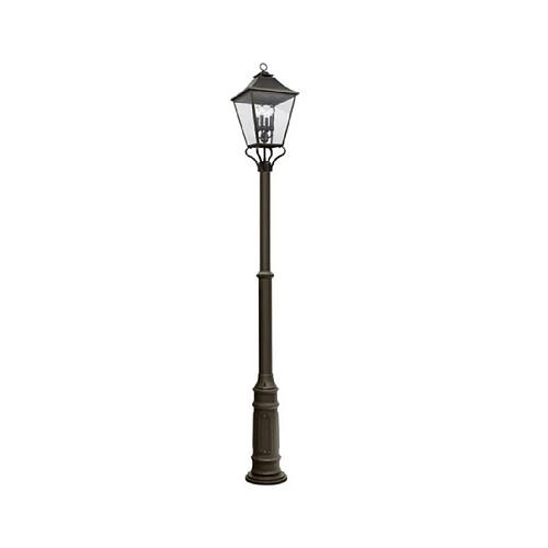 Elstead Lighting Lampadaire extérieur Galena Verre ensemencé,acier inoxydable,fonte d'aluminium Martre