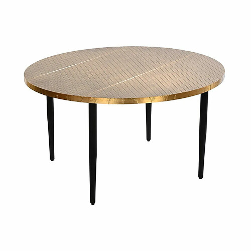 Table Basse DKD Home Decor Glamour Noir Doré Bois Métal 85 x 85 x 45 cm