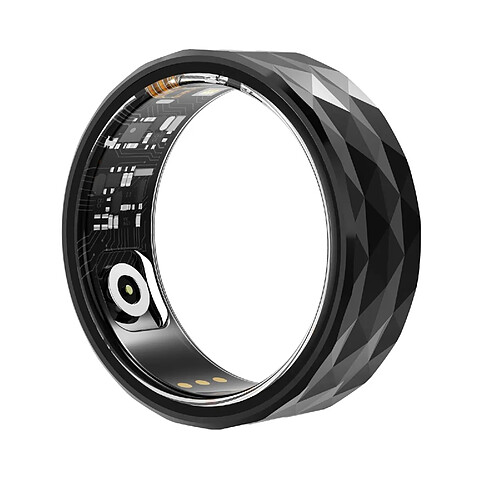 Bague Connectée Noire Étanche Suivi Santé Modes Sport Batterie Longue Durée Noir YONIS