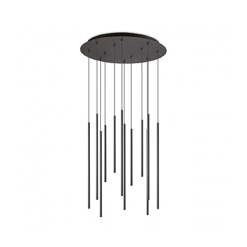 Ideal Lux Suspension Filo 12 ampoules Métal,aluminium Noir