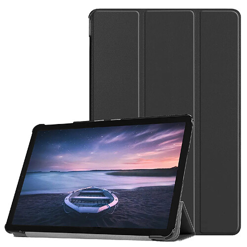 Etui Samsung Galaxy Tab A 10.5 Wifi - 4G/LTE Smartcover pliable noir Style Cuir avec stand - Housse coque de protection Galaxy TabA 10,5 pouces 2018 T590 / T595 - Accessoires tablette pochette XEPTIO : Exceptional Smart case !