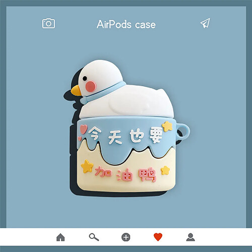 GUPBOO Airpods Coque Housse Étui Protecteur Compatible pour AirPods Pro-mignon, remonter le moral, canard, girl