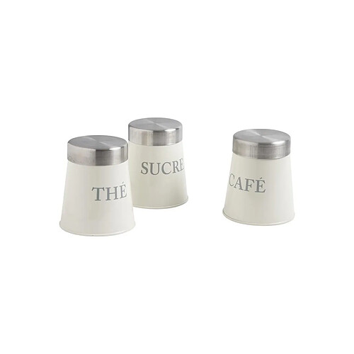 Aubry Gaspard Boîtes de conservation thé sucre café (Lot de 3).