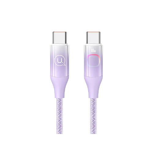 Eko Câble de charge 100W Type-C vers Type-C 1.2m Display XM Violet