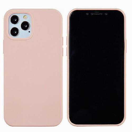 Coque en silicone couleur unie rose pour Apple iPhone 13 Pro Max 6.7 pouces