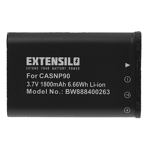 Vhbw EXTENSILO Batterie remplacement pour Casio NP-90, NP-90DBA pour appareil photo, reflex numérique (1800mAh, 3,7V, Li-ion)