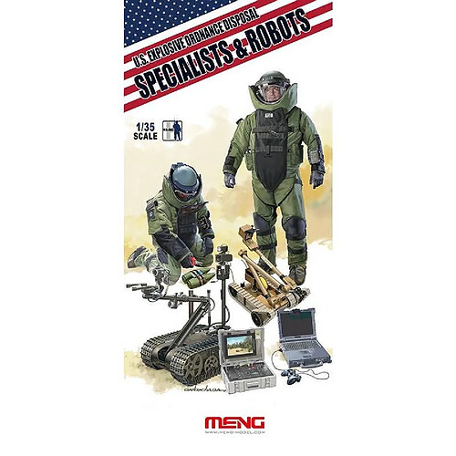 Meng U.s. Explosive Ordnance Disposal Specialists & Robots - Décor Modélisme