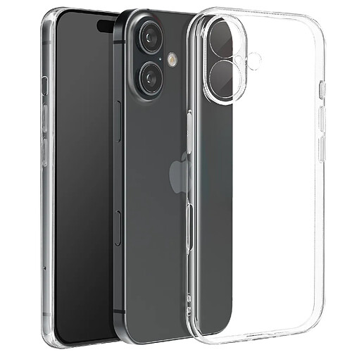 Avizar Coque pour iPhone 16 Plus Bloc Caméra Protégé Anti-humidité Transparent