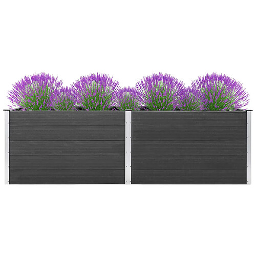 vidaXL Lit surélevé de jardin 200x50x91 cm WPC Gris