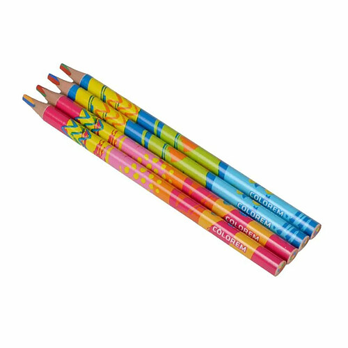 Paris Prix Lot de 4 Crayons de Couleurs Arc-en-Ciel Multicolore