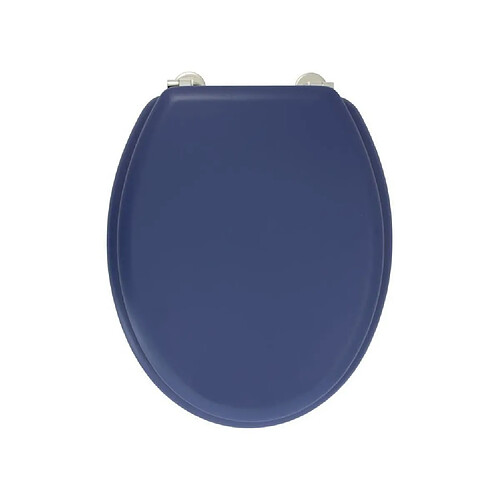 GELCO DESIGN Abattant WC Dolce - Charnieres inox - Bois moulé - Bleu marine