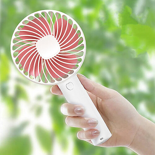 (Blanc) Ventilateur Portable Mini Refroidisseur de Ventilateur à Main pour le Cou Réglable pour les Voyages en Plein Air au Bureau