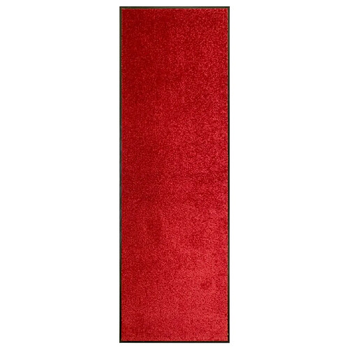 vidaXL Paillasson lavable Rouge 60x180 cm