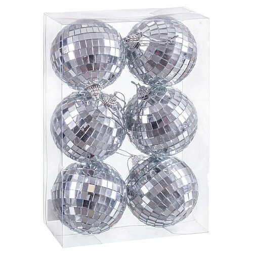 BigBuy Home Boules de Noël Polyfoam Ø 8 cm 23,5 X 16 X 8 CM (6 Unités)