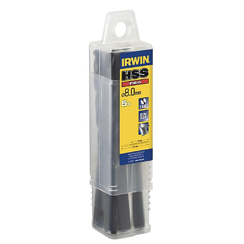 IRWIN - Foret métaux HSS Pro Ø 2 mm - Étui de 10