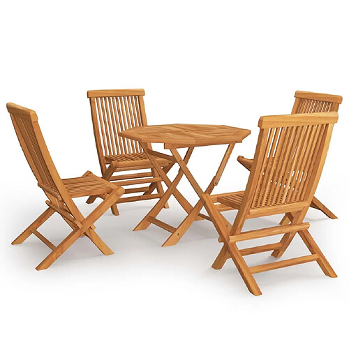 Maison Chic Salon de jardin 5 pcs - Table et chaises d'extérieur - Mobilier/Meubles de jardin Moderne Bois de teck massif -MN40689