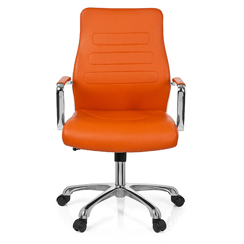 Chaise de bureau / Fauteuil de direction TEWA simili-cuir orange hjh OFFICE