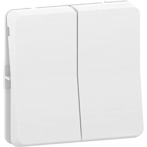 va et vient - double - blanc - composable - mureva styl - schneider electric mur39022