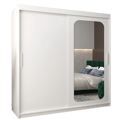 Abiks Meble Armoire PROMO T2 À Portes Coulissantes 200/200/62 2 Portes (Blanc/Blanc)