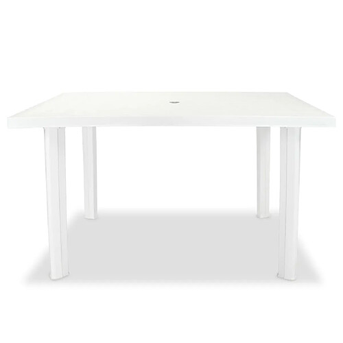 Maison Chic Table de jardin | Table d'extérieur Blanc 126 x 76 x 72 cm Plastique -GKD48790