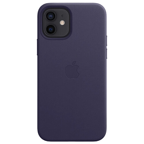 Apple Coque Leather MagSafe pour iPhone 12 (Pro) - Deep Violet