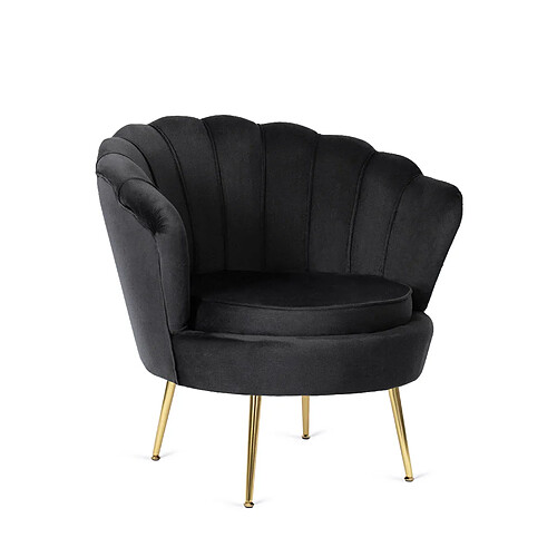 Vivaldi Fauteuil ANGEL Noir Velours