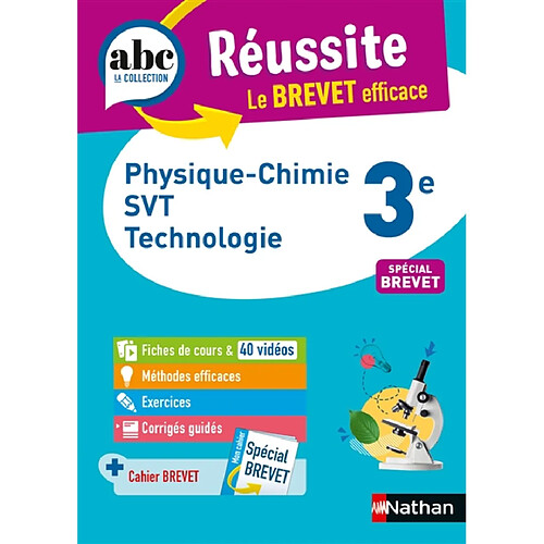 Physique chimie, SVT, technologie 3e : spécial brevet · Occasion