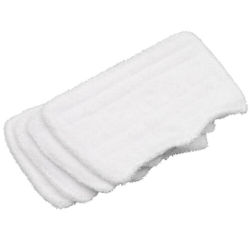 vhbw Lot de 4 Lingettes (tissu en microfibres) pour Dirt Devil M333, M333-1 balai vapeur, serpillière