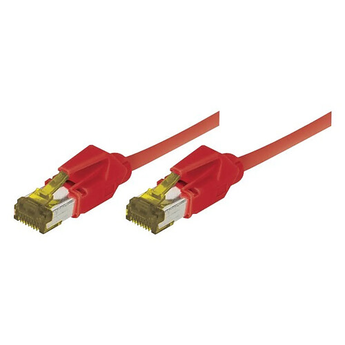 Abi Diffusion Cordon RJ45 sur câble catégorie 7 S/FTP LSOH snagless rouge - 1 m