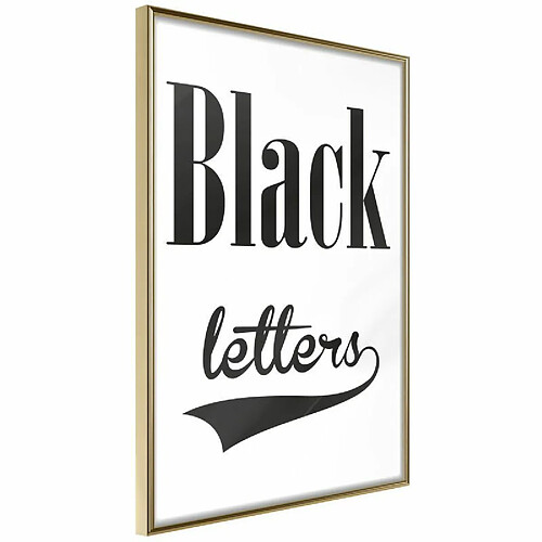 Paris Prix Affiche Murale Encadrée Black Lettering 20 x 30 cm Or