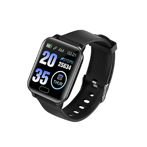 YP Select 1,3 pouces écran couleur IP67 étanche montre intelligente moniteur de fréquence cardiaque de la pression artérielle caméra à distance trouver téléphone Fitness Bracelet de sport-NOIR