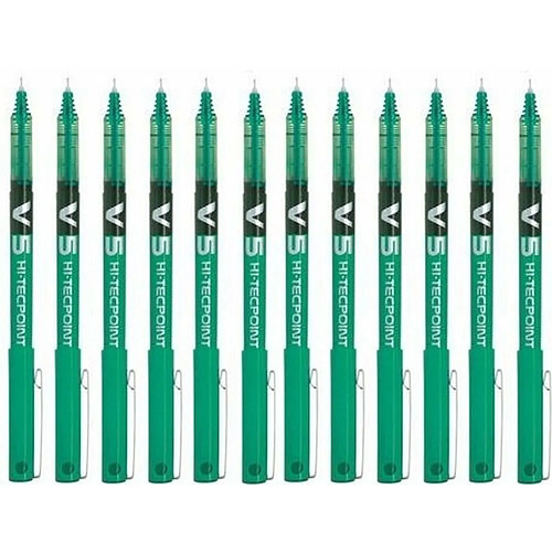 Biros Liquide Pilot Roller V-5 - Vert (12 pcs)