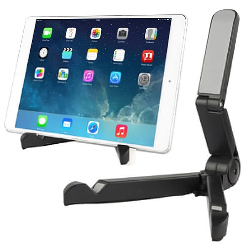 Wewoo Support Holder noir pour iPad, Galaxy, Huawei, Xiaomi, LG et autres 7 pouces à 10 Tablet Piega Portatile Stand, Stand pliable,