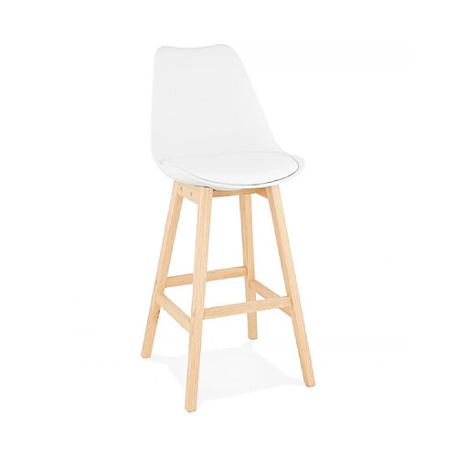 Kokoon Design Tabouret de bar design APRIL WHITE 48x56x112 cm