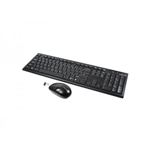 Alpexe Kit clavier et souris sans fil LogiLink 2.4GHz (ID0104)