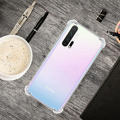 Wewoo Coque Souple Pour Huawei Honor 20 aux quatre coins anti-chute ultra-mince étui de téléphone TPU transparent transparent