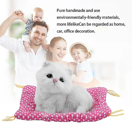 Universal Nouveau mignon animal analogique poupée peluche dormant chat avec son enfant jouet jouet