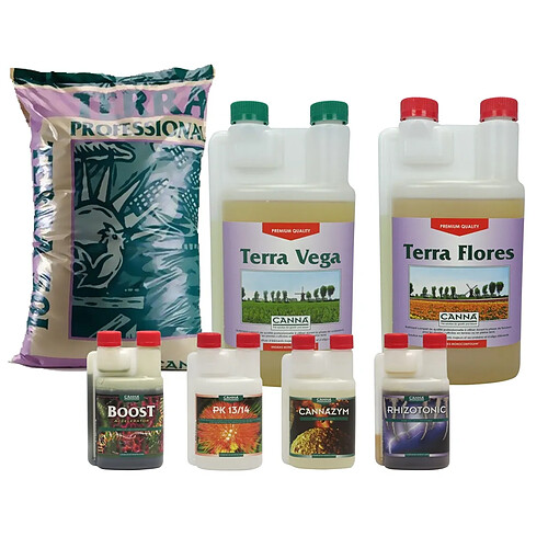 Pack CANNA Terra Professional 50 litres + engrais et boosters