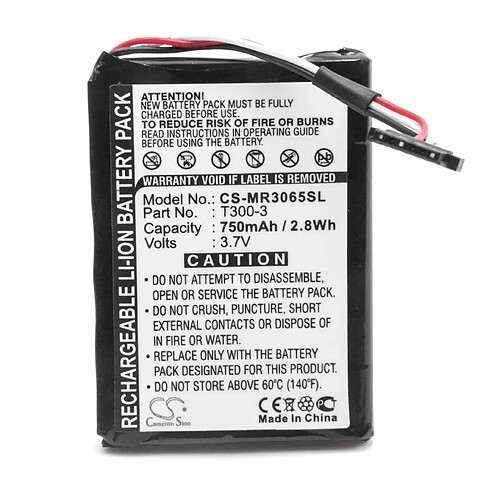 vhbw batterie remplacement pour Magellan T300-3 pour système de navigation GPS (750mAh, 3,7V, Li-ion)