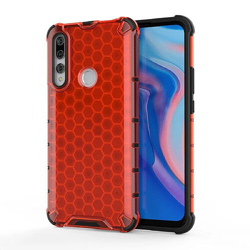 Wewoo Coque Pour Huawei Y9 Prime 2019 Étui en nid d'abeille antichoc PC + TPU rouge