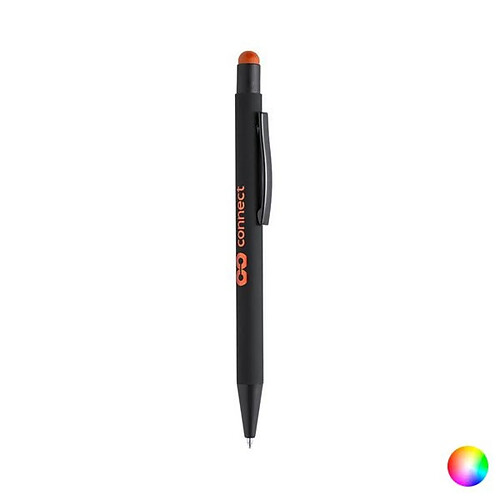 Totalcadeau Stylo bleu avec pointe en caoutchouc avec encre bleu Couleur - Orange pas cher