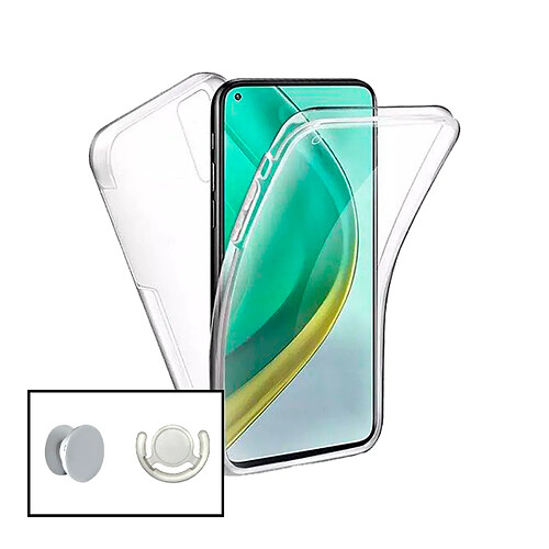 PHONECARE Kit Coque 3x1 360° Anti Choc + 1 GripHolder + 1 Support de GripHolder Blanc pour OPPO A33 (2020)