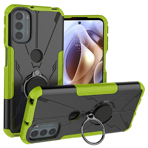 Coque en TPU anti-rayures avec béquille pour votre Motorola Moto G41 4G/G31 4G - vert