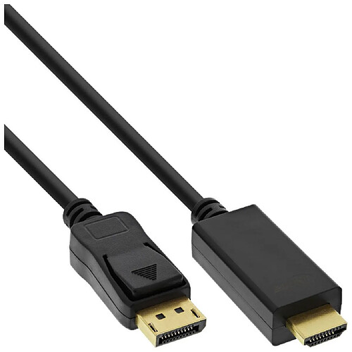 Alpexe Câble convertisseur InLine® DisplayPort vers HDMI, 4K / 60Hz, noir, 0,5 m