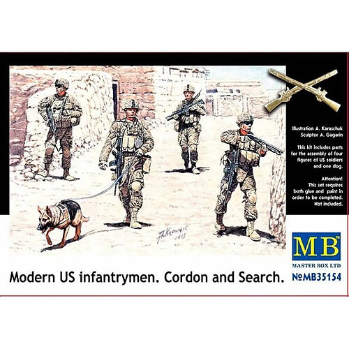 Master Box Figurine Mignature Us Infantrymen - Cordon And Search