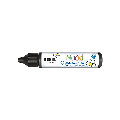 KREUL Window Color Peinture de contour Pen'MUCKI',noir,29 ml ()