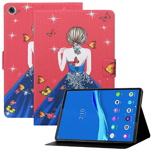 Etui en PU avec support et porte-cartes fille pour votre Samsung Galaxy Tab A8 10.5 (2021) X205/X200