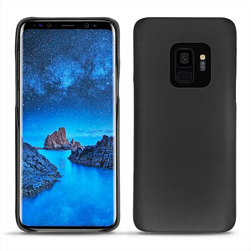 Coque cuir Samsung Galaxy S9 - Coque arrière - Noir ( Nappa / Black ) - NOREVE